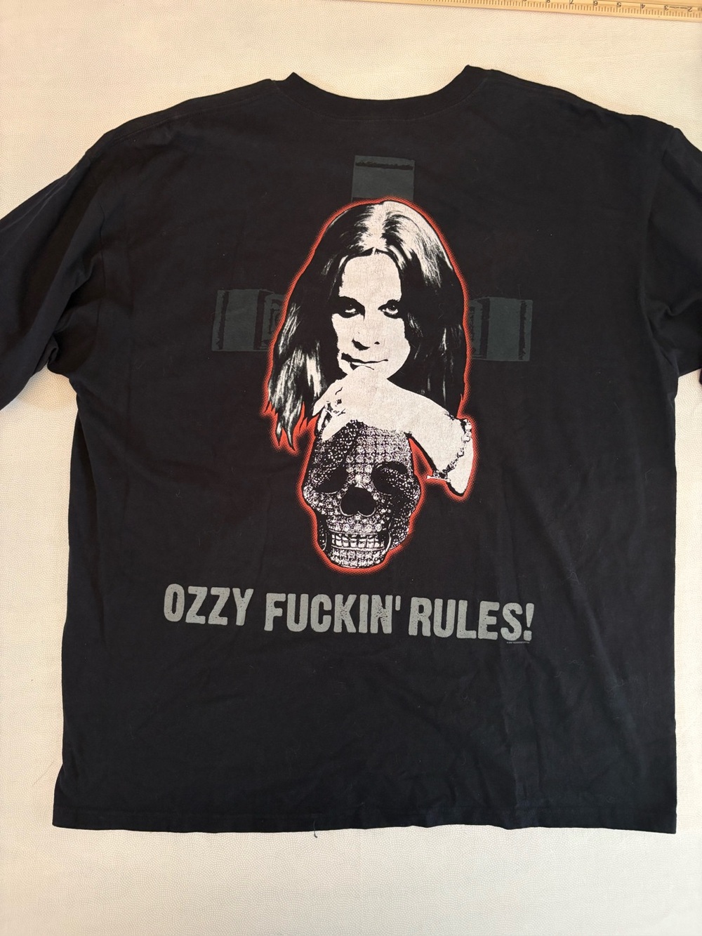 Ozzy Fuckin Rules T-Shirt Mens 2XL Black OzzFan Official Member